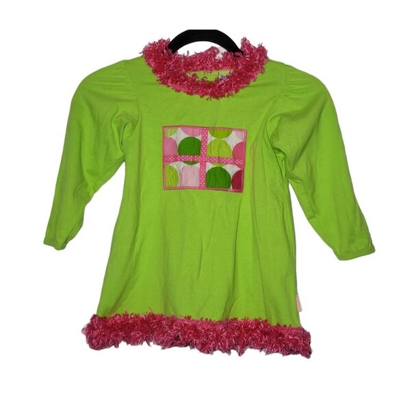 The Bailey Boys Girls Fringe Polka-Dot Long Sleeve Shirt Size 4 School Neon Fall - Picture 1 of 9